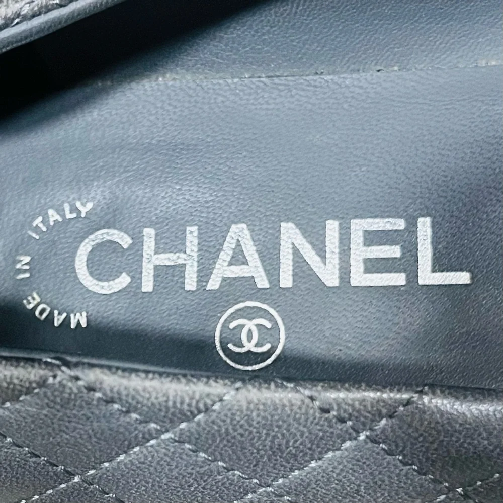 Chanel CC Logo Cap Toe Classic Lambskin Quilted Flats